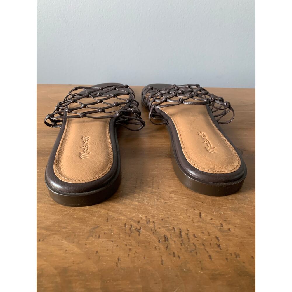 Madewell Danika Sandals Women’s Sandals Knotted Sz 8.5 Summer Chocolate Raisin - Picture 4 of 11